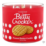PEANUT BUTTER COOKIES Large Jar 3-Wick Candle - Goose Creek Candle (Betty Crocker Collection)