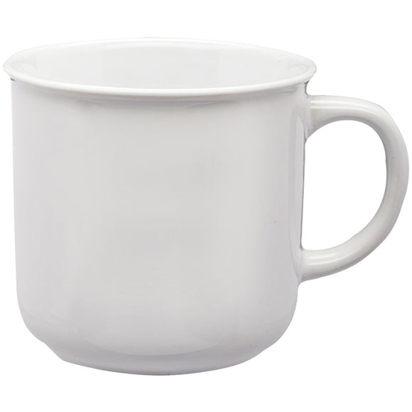 15 oz. ARGOS CERAMIC CAMP FIRE Coffee Mug - White