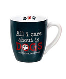 20 oz "I just wanna be a STAY-AT-HOME DOG MOM" Dog Sayings Blue Teal Coffee Mug
