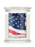 RED, WHITE & BLUE Large 3-Wick Jar Candle - Kringle Candle
