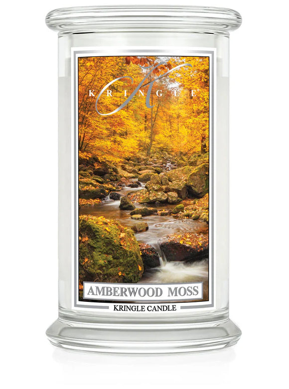 AMBERWOOD MOSS Large Jar Candle by Kringle Candle Company