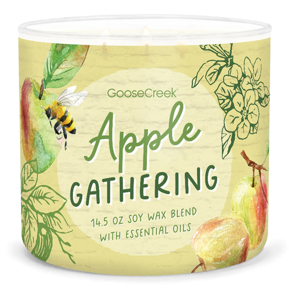 APPLE GATHERING Large 3-Wick Jar Candle by Goose Creek Candle Company