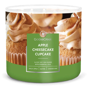 APPLE CHEESECAKE CUPCAKE Large Jar 3-Wick Candle by Goose Creek Candle Company