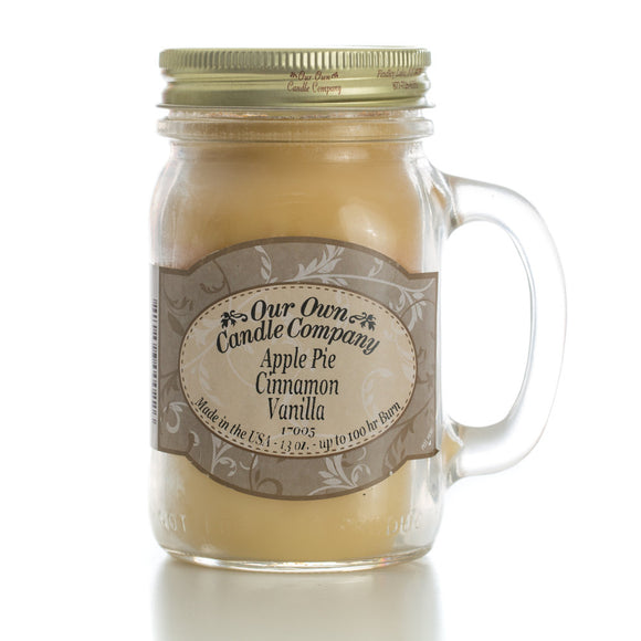 APPLE PIE CINNAMON VANILLA Large Jar Candle by Our Own Candle Company