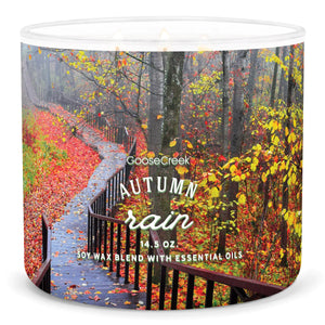 AUTUMN RAIN Large 3-Wick Jar Candle by Goose Creek Candle Company