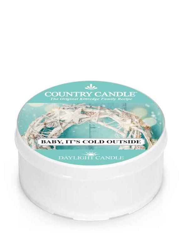 BABY IT'S COLD OUTSIDE DayLight Candle Cup from Kringle Candle Company's Country Candle Collection