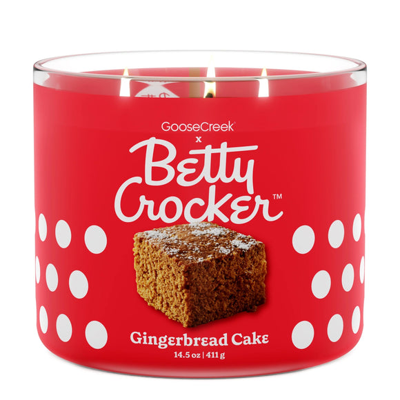 GINGERBREAD CAKE Large Jar 3-Wick Candle - Goose Creek Candle (Betty Crocker Collection)