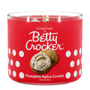 PUMPKIN SPICE COOKIE Large Jar 3-Wick Candle - Goose Creek Candle (Betty Crocker Collection)