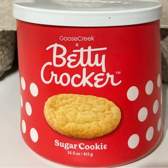 SUGAR COOKIE Large Jar 3_Wick Candle - Goose Creek Candle (Betty Crocker Collection)