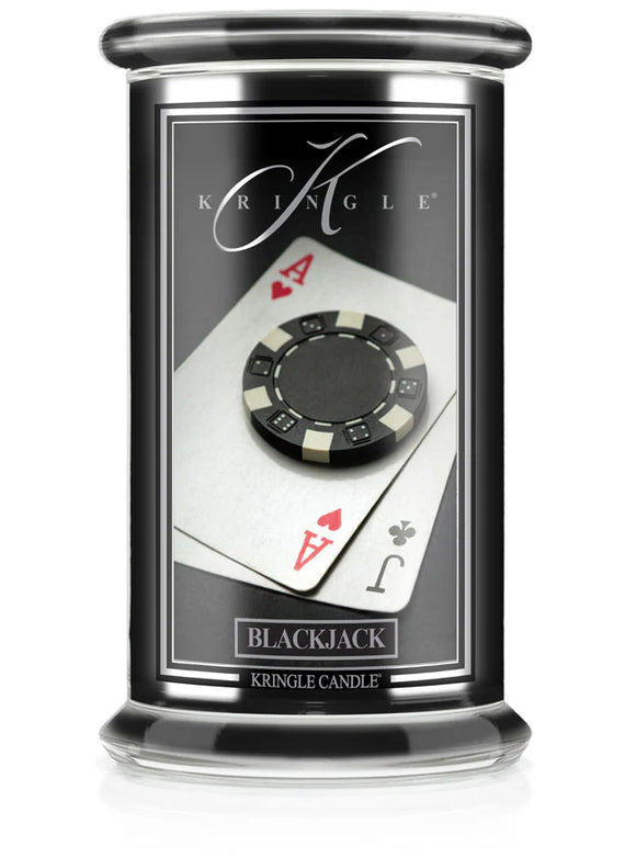 BLACK JACK Large Jar Candle by Kringle Candle Company