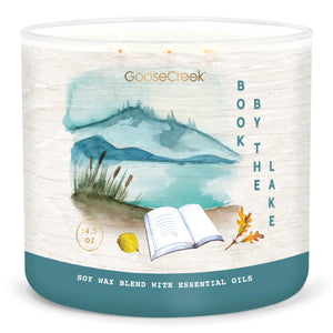 BOOK BY THE LAKE Large Jar 3-Wick Candle by Goose Creek Candle Company