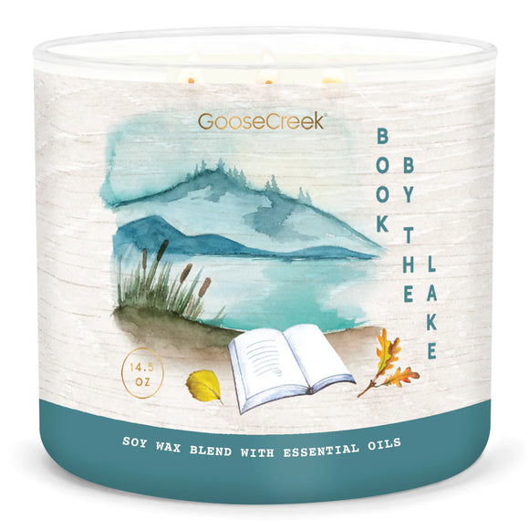 BOOK BY THE LAKE Large Jar 3-Wick Candle by Goose Creek Candle Company