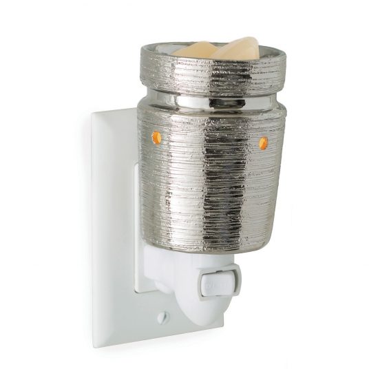 BRUSHED CHROME PLUGGABLE FRAGRANCE WARMER by Candle Warmers Etc.