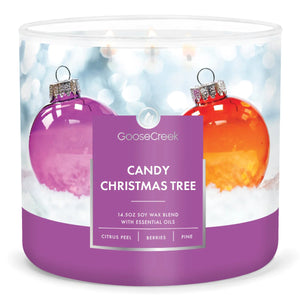 CANDY CHRISTMAS TREE Large 3-Wick Jar Candle by Goose Creek Candle Company