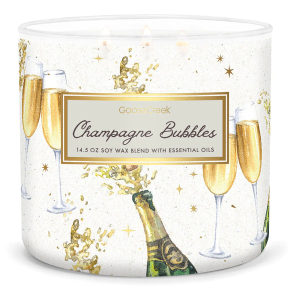 CHAMPAGNE BUBBLES Large Jar Candle by Goose Creek Candle Company