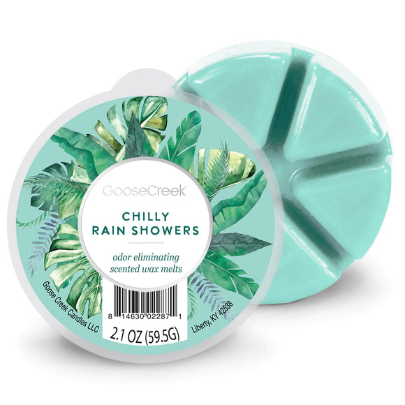 CHILLY RAIN SHOWERS ***Odor Eliminating*** 6-Piece Wax Melts by Goose Creek Candle Company