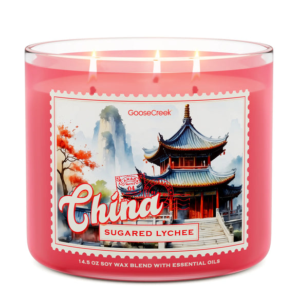 CHINA SUGARED LYCHEE Large Jar Candle - Goose Creek Candle (Travel the World)