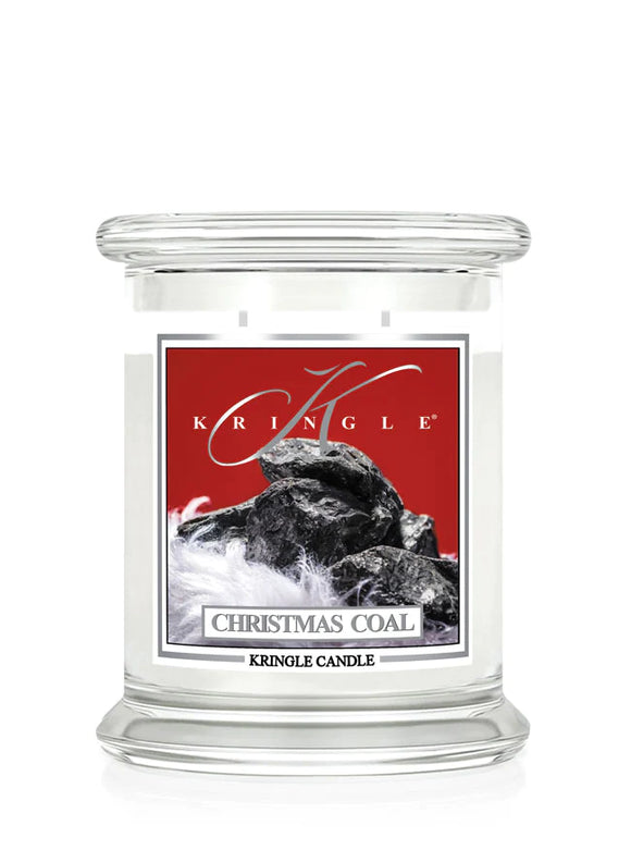 CHRISTMAS COAL Medium 2-Wick Jar Candle by Kringle Candle Company