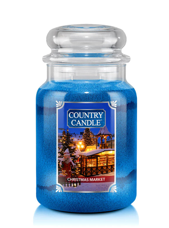 CHRISTMAS MARKET Large Jar Candle from Kringle Candle Company's Country Candle Collection