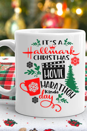 15 oz CHRISTMAS MOVIE MARATHON Coffee Mug