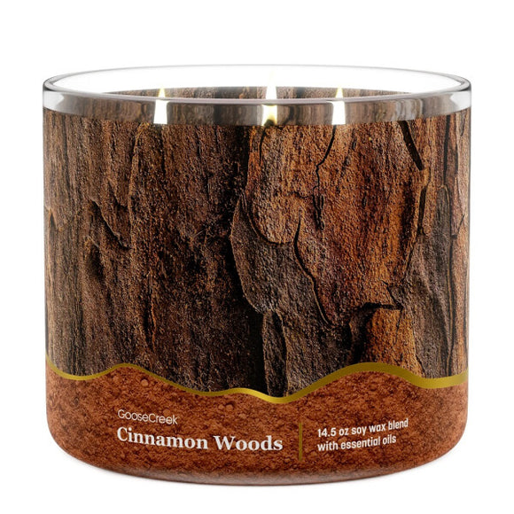 CINNAMON WOODS Large Jar Candle - Goose Creek Candle Company