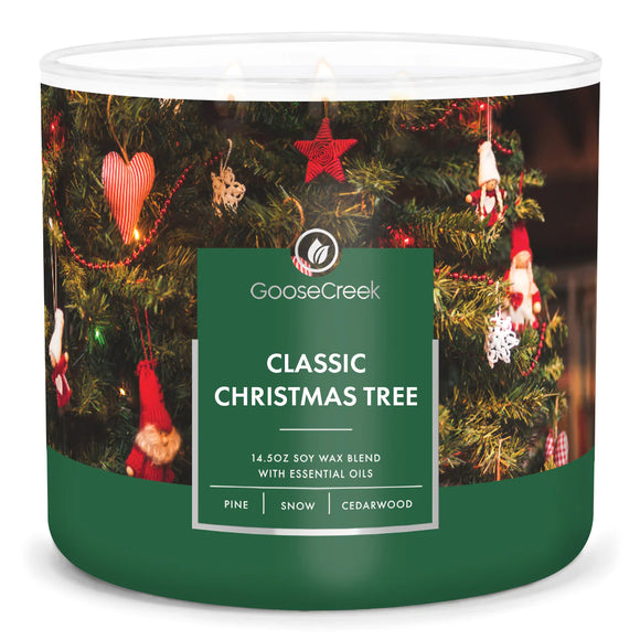 CLASSIC CHRISTMAS TREE Large 3-Wick Jar Candle by Goose Creek Candle Company