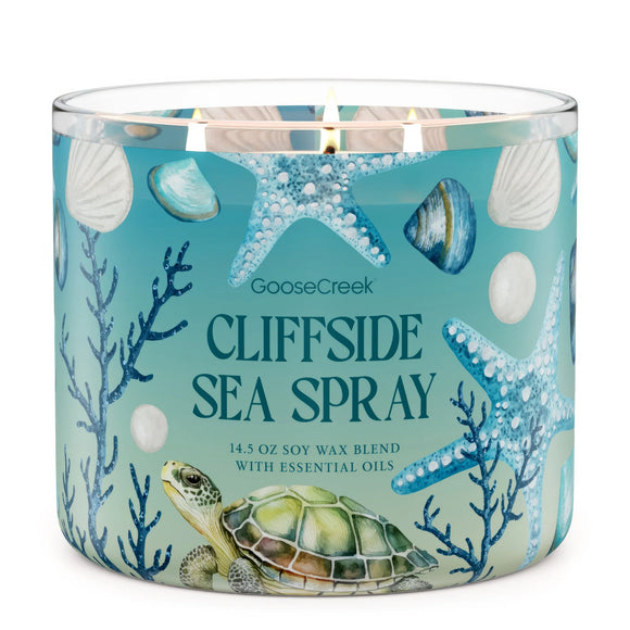 CLIFFSIDE SEA SPRAY 3-Wick Large Jar Candle by Goose Creek Candle Company