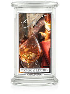 COGNAC & LEATHER Large Jar Candle by Kringle Candle Company