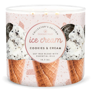 COOKIES & CREAM Large 3-Wick Jar Candle by Goose Creek Candle Company