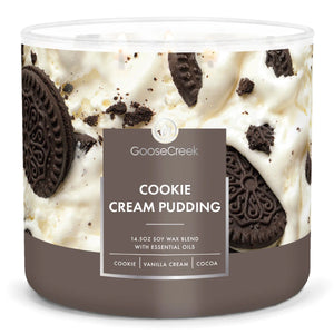 COOKIE CREAM PUDDING Large 3-Wick Candle by Goose Creek Candle Company