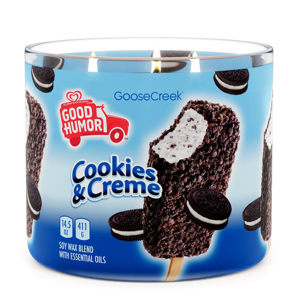 COOKIES & CREAM ICE CREAM Large Jar Candle - Goose Creek Candle Good Humor Collection