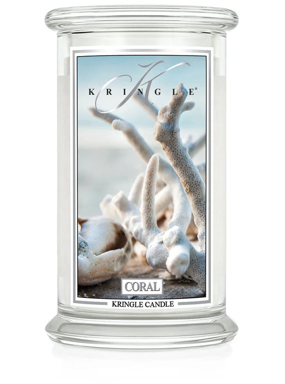 CORAL Large Jar Candle by Kringle Candle Company