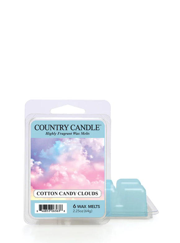 COTTON CANDY CLOUDS 6-Piece Wax Melts from Kringle Candle Company's Country Candle Collection