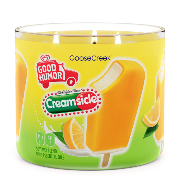 CREAMSICLE POPSICLE Large Jar Candle- Goose Creek Candle Company Good Humor Collection