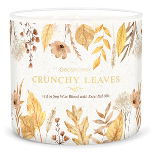 CRUNCHY LEAVES Large 3-Wick Jar Candle by Goose Creek Candle Company