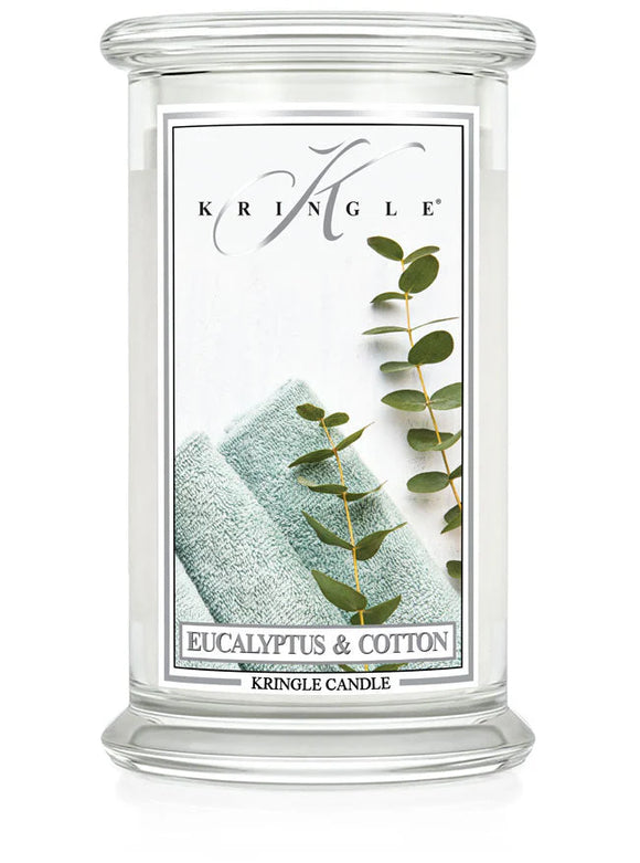 EUCALYPTUS & COTTON Large Jar Candle by Kringle Candle Company