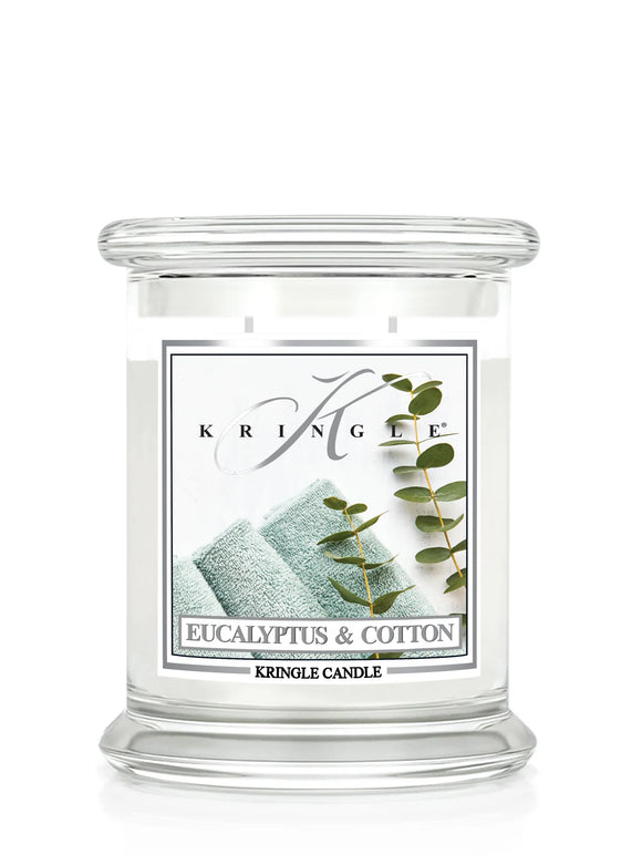 EUCALYPTUS & COTTON Medium Jar Candle by Kringle Candle Company