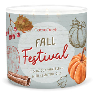 FALL FESTIVAL Large 3-Wick Jar Candle by Goose Creek Candle Company