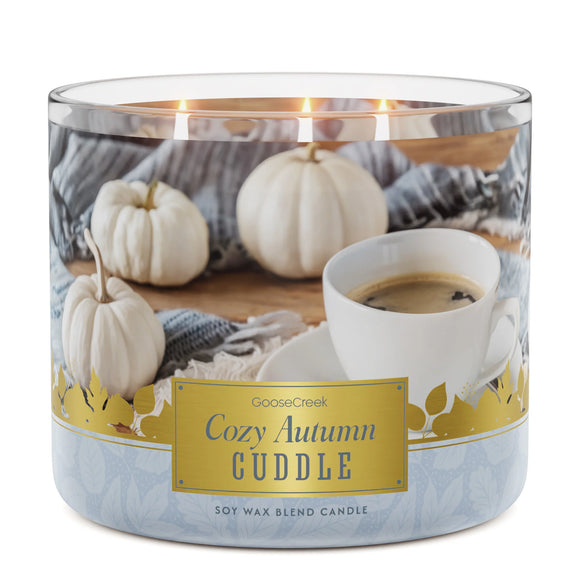 COZY AUTUMN CUDDLE Large Jar 3-Wick Candle - Goose Creek Candle (Fall Tradition Collection)