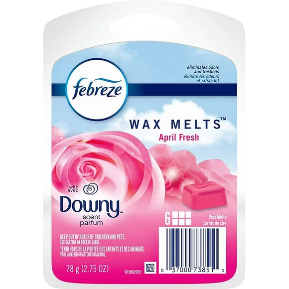 APRIL FRESH with a DOWNY Scent Odor Eliminator 6-Piece Wax Melts from Febreze