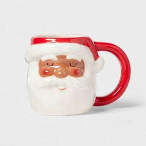 14 oz. FIGURAL SANTA CLAUS CHRISTMAS MUG