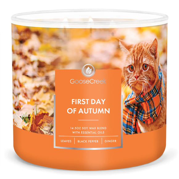 FIRST DAY OF AUTUMN Large 3-Wick Jar Candle by Goose Creek Candle Company