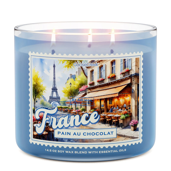 FRANCE PAIN au CHOCOLAT Large Jar Candle - Goose Creek Candle (Travel the World)