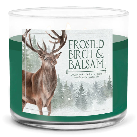 FROSTED BIRCH & BALSAM Large 3-Wick Jar Candle by Goose Creek Candle Company