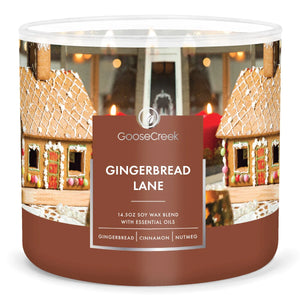 GINGERBREAD LANE Large 3-Wick Jar Candle by Goose Creek Candle Company