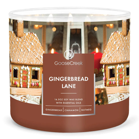 GINGERBREAD LANE Large 3-Wick Jar Candle by Goose Creek Candle Company