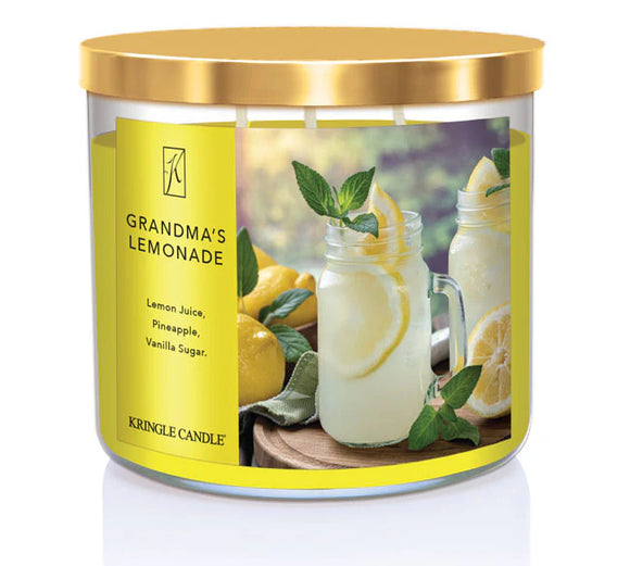 GRANDMA'S LEMONADE Large Jar Candle by Kringle Candle Company