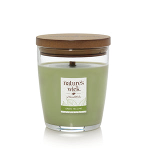 GREEN TEA LIME Medium Jar Candle from WoodWick's Nature's Wick Collection