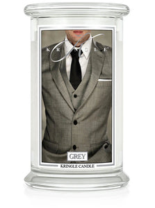 GREY Large Jar Candle - Kringle Candle Company