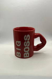 14 oz. BIG BOSS WITH FLEXING ARM HANDLE Coffee Mug